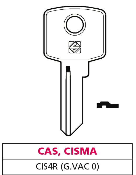 Chiave Ottone CIS4R (g. Vac 0) Cas Cisma 20 Pezzi Silca - 2
