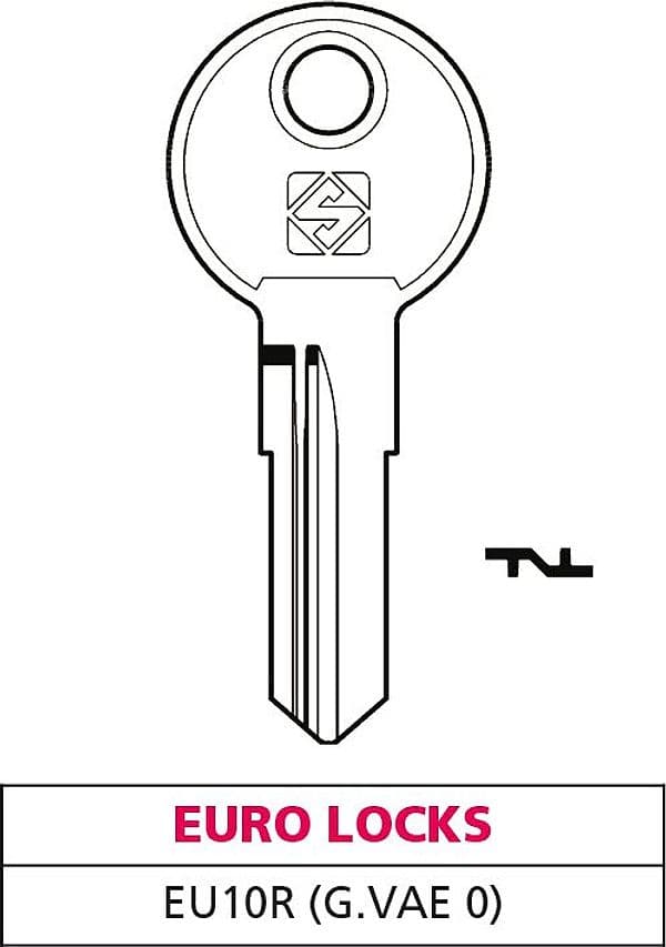 Chiave Ottone EU10R (g. Vae 0) Euro Locks 10 Pezzi Silca - 2