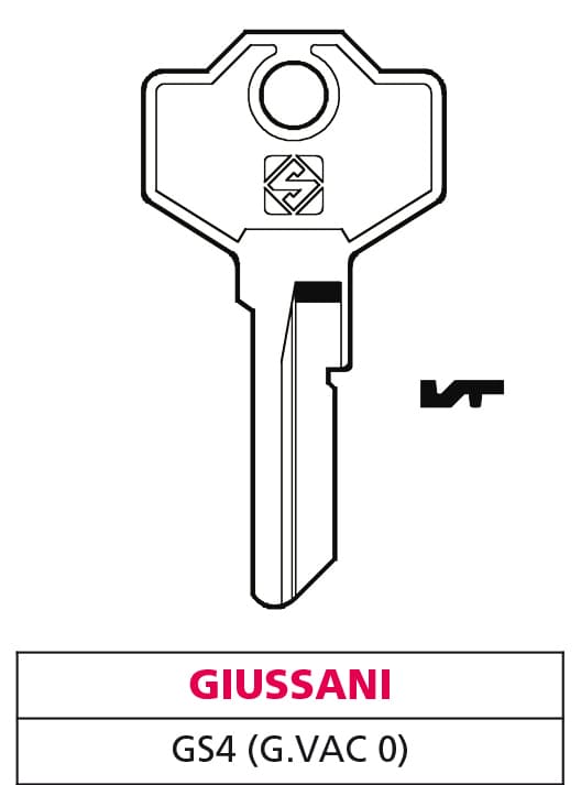 Chiave Ottone GS4 (g. Vac 0) Giussani 20 Pezzi Silca - 2