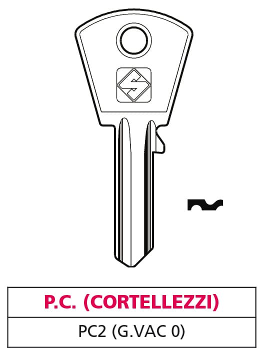 Chiave Ottone PC2 (g. Vac 0) P.c. (cortellezzi) 20 Pezzi Silca - 2