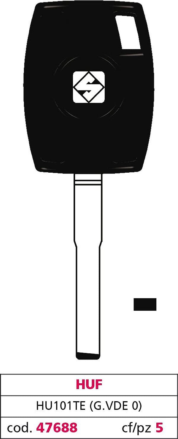 Chiave per Auto HU101TE (g. Vde 0) Huf 5 Pezzi Silca - 2