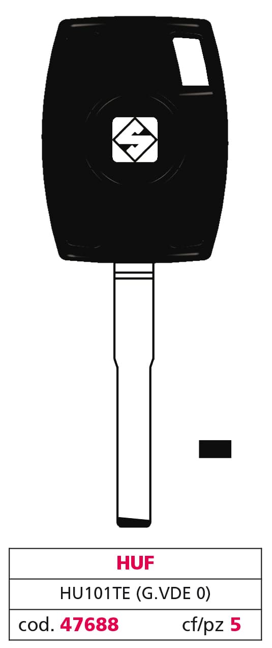 Chiave per Auto HU101TE (g. Vde 0) Huf 5 Pezzi Silca - 2