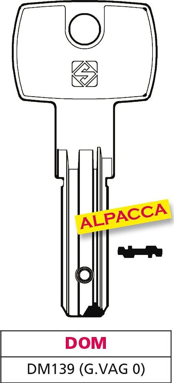 Chiave Punzonata Alpacca DM139 (g. Vag 0) Dom 5 Pezzi Silca - 2
