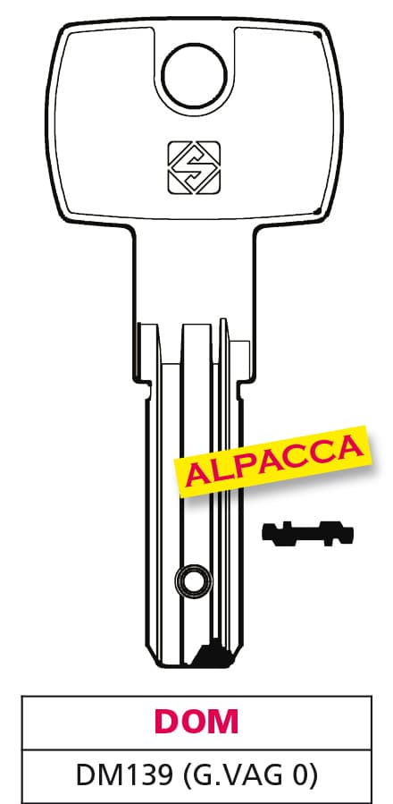 Chiave Punzonata Alpacca DM139 (g. Vag 0) Dom 5 Pezzi Silca - 2
