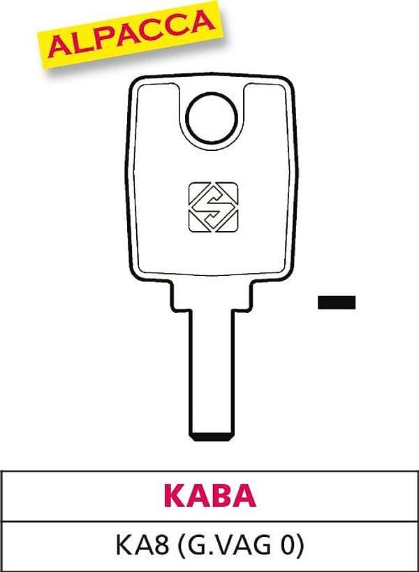 Chiave Punzonata Alpacca KA8 (g. Vag 0) Kaba 5 Pezzi Silca - 2