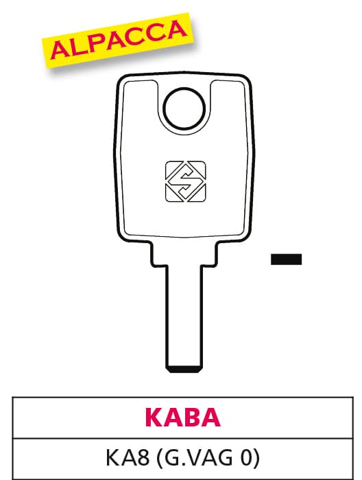 Chiave Punzonata Alpacca KA8 (g. Vag 0) Kaba 5 Pezzi Silca - 2
