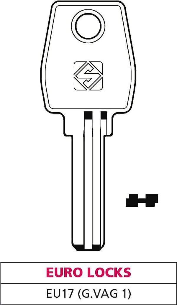 Chiave Punzonata Ottone EU17 (g. Vag 1) Euro Locks 5 Pezzi Silca - 2