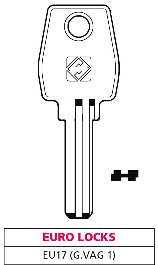 Chiave Punzonata Ottone EU17 (g. Vag 1) Euro Locks 5 Pezzi Silca - 2