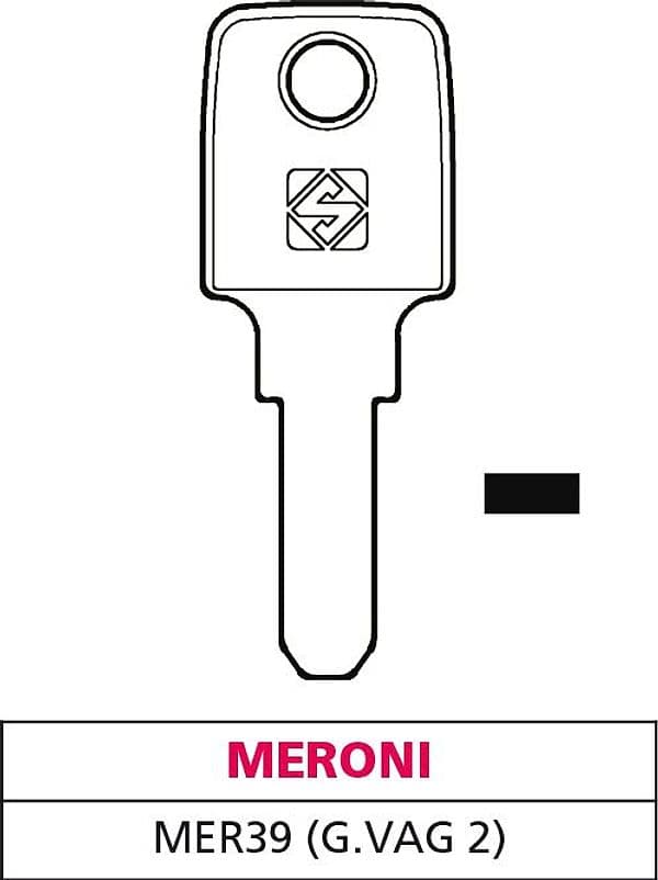 Chiave Punzonata Ottone MER39 (g. Vag 2) Meroni 5 Pezzi Silca - 2