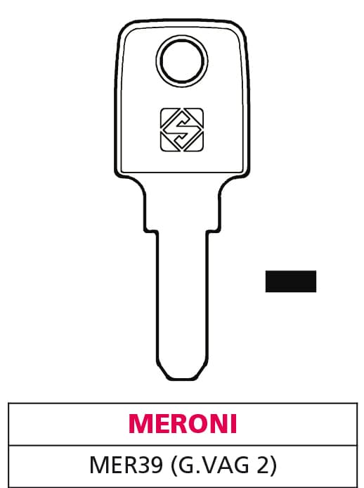 Chiave Punzonata Ottone MER39 (g. Vag 2) Meroni 5 Pezzi Silca - 2