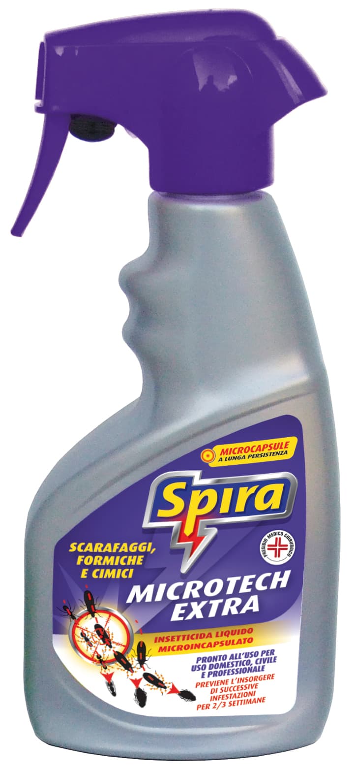 Insetticida Spray Scarafaggi Formiche e Cimici Microtech Extra Ml. 400 12 - 2
