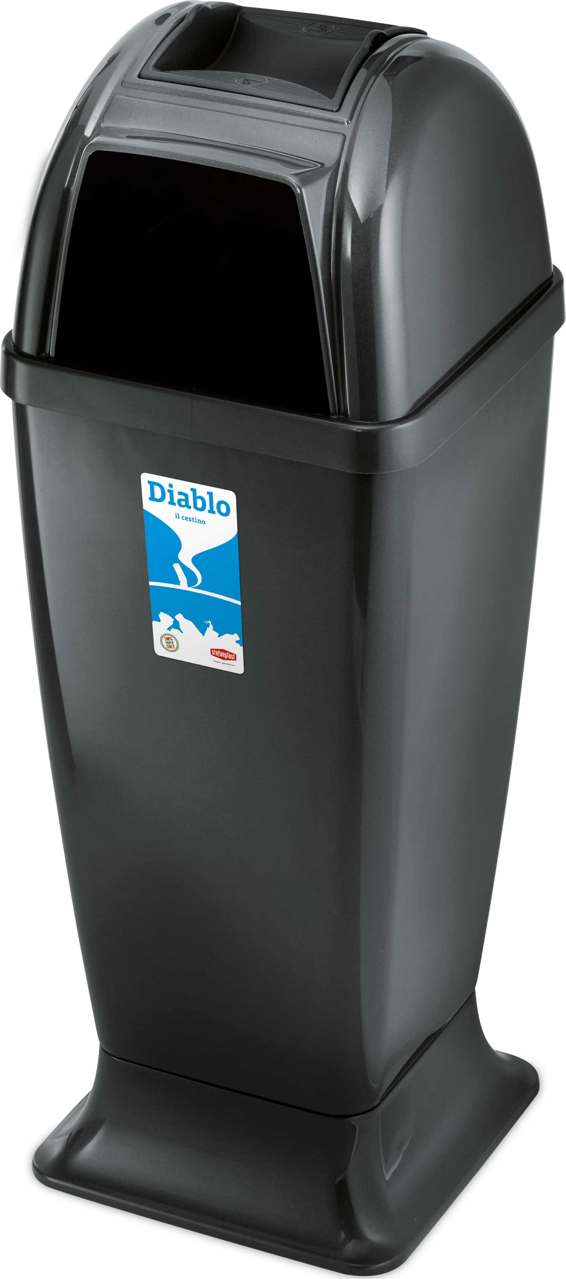 Cestino Diablo L 50 cm 30 7 x 30 7X85 H Colore Antracite 4 Pezzi - 2