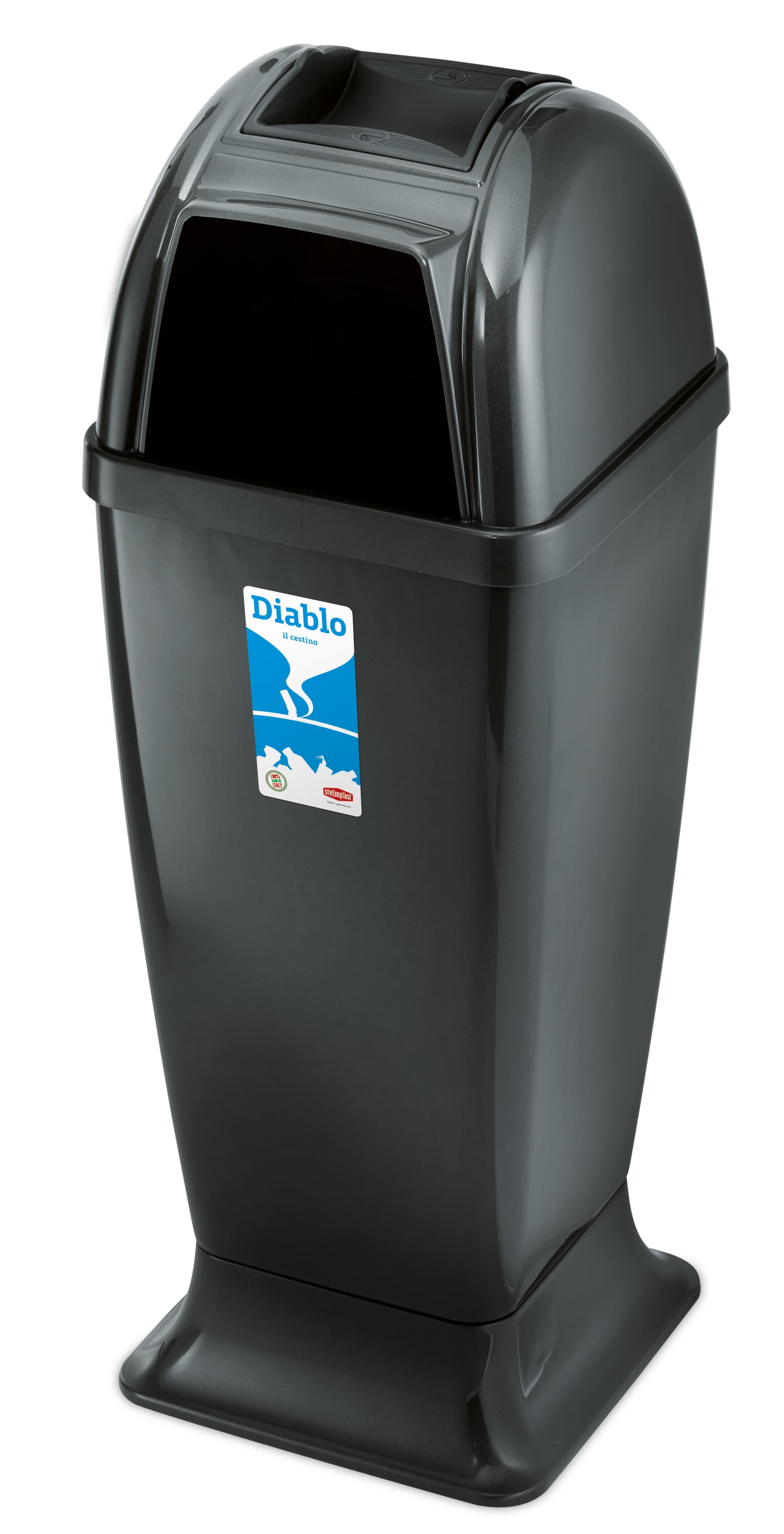 Cestino Diablo L 50 cm 30 7 x 30 7X85 H Colore Antracite 4 Pezzi - 2