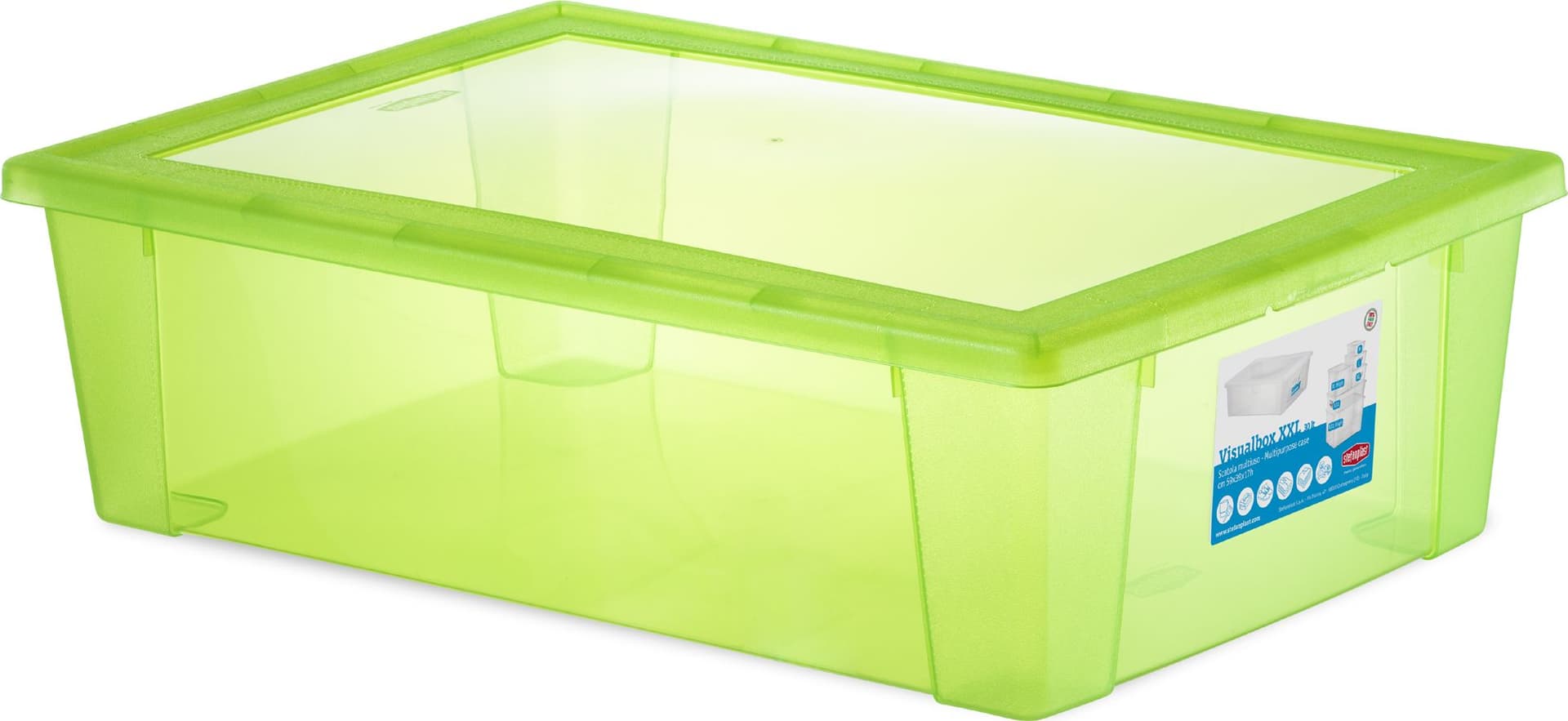 Contenitore Multiuso L 30 cm 59 x 39X17 H Colore Verde Mela Stefanplast - 2