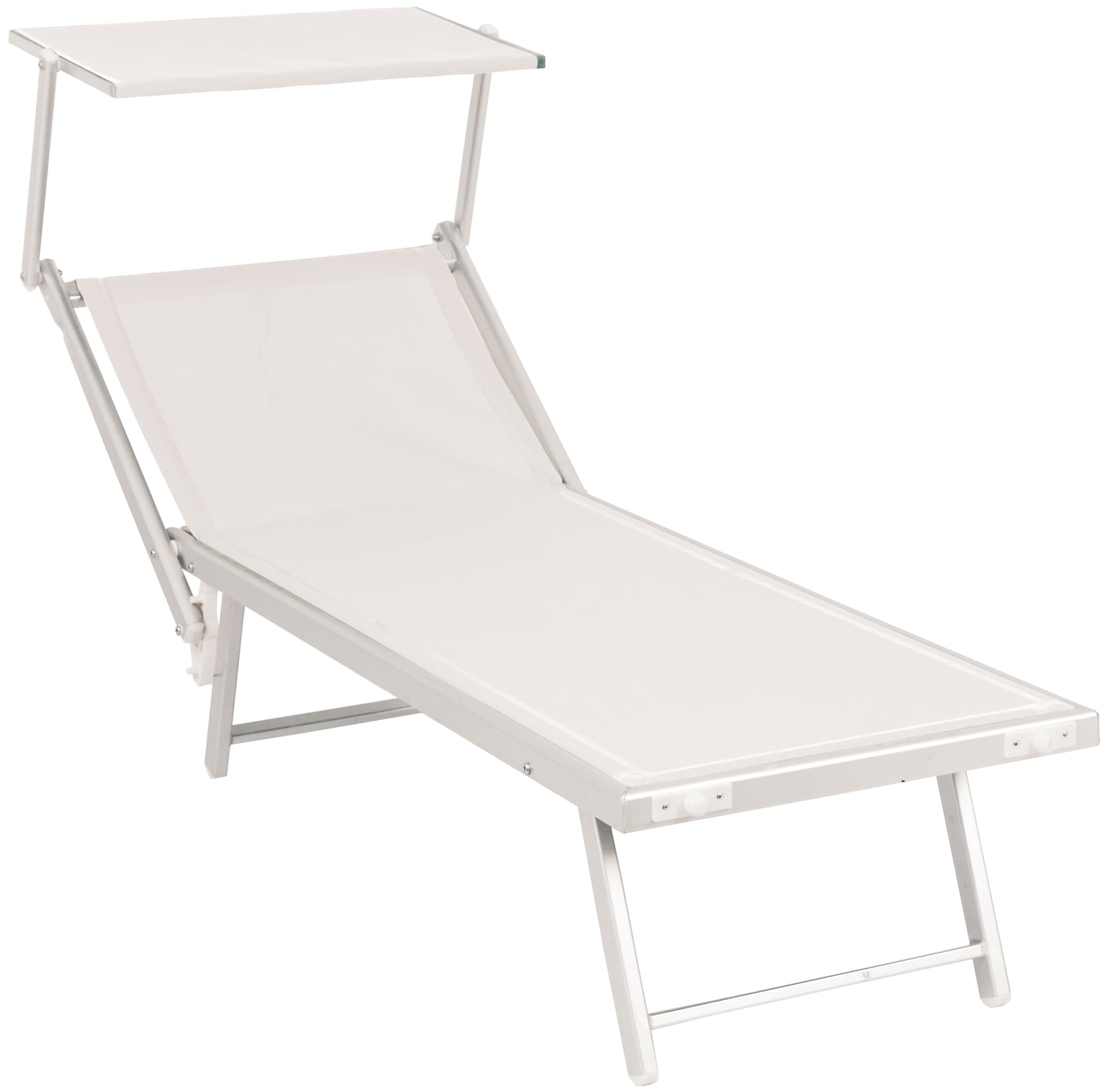 Lettino Pool Cm 61 x 189X40 H Colore Bianco Tata Linda - 2