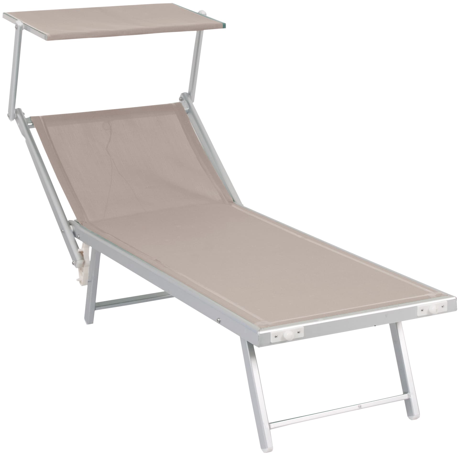 Lettino Pool Cm 61 x 189X40 H Colore Ecrù Tata Linda - 2