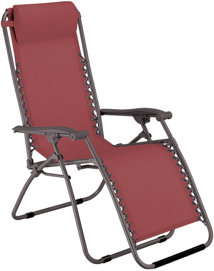 Sdraio Reclinabile Virtus Cm 65 x 90 165 x 113 H Colore Bordeaux 2 Pezzi - 2