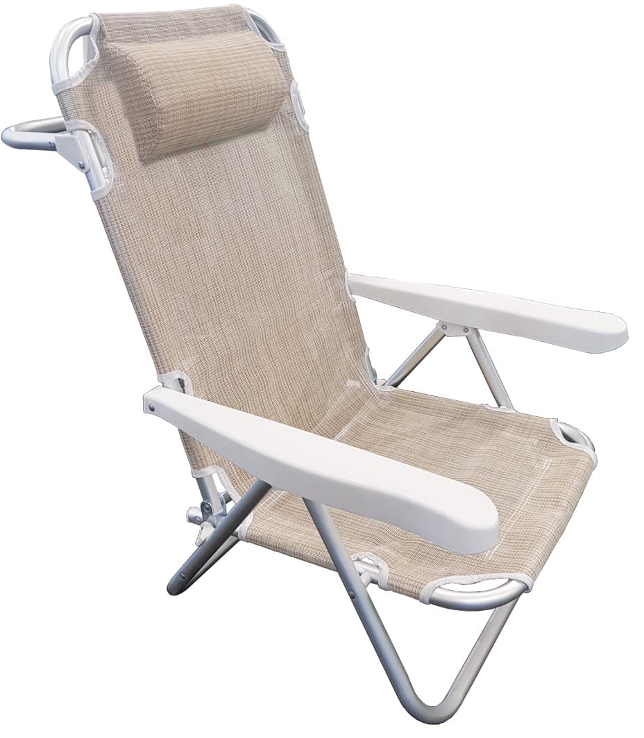 Spiaggina Reclinabile Comfort 5 Posizioni Cm 61 x 53X81 H Colore Assortiti - 4