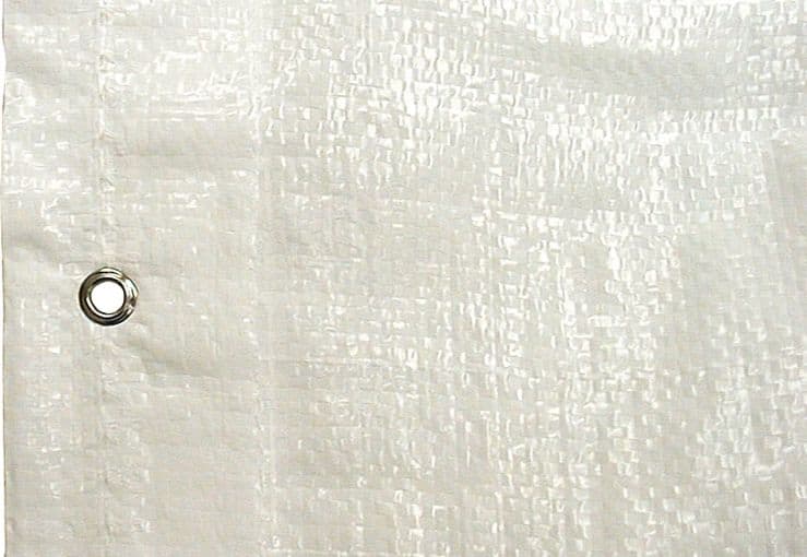 Tela per Ponteggi in Rafia con Occhielli Colore Bianco M 25 x 1 80 45 Mq - 2