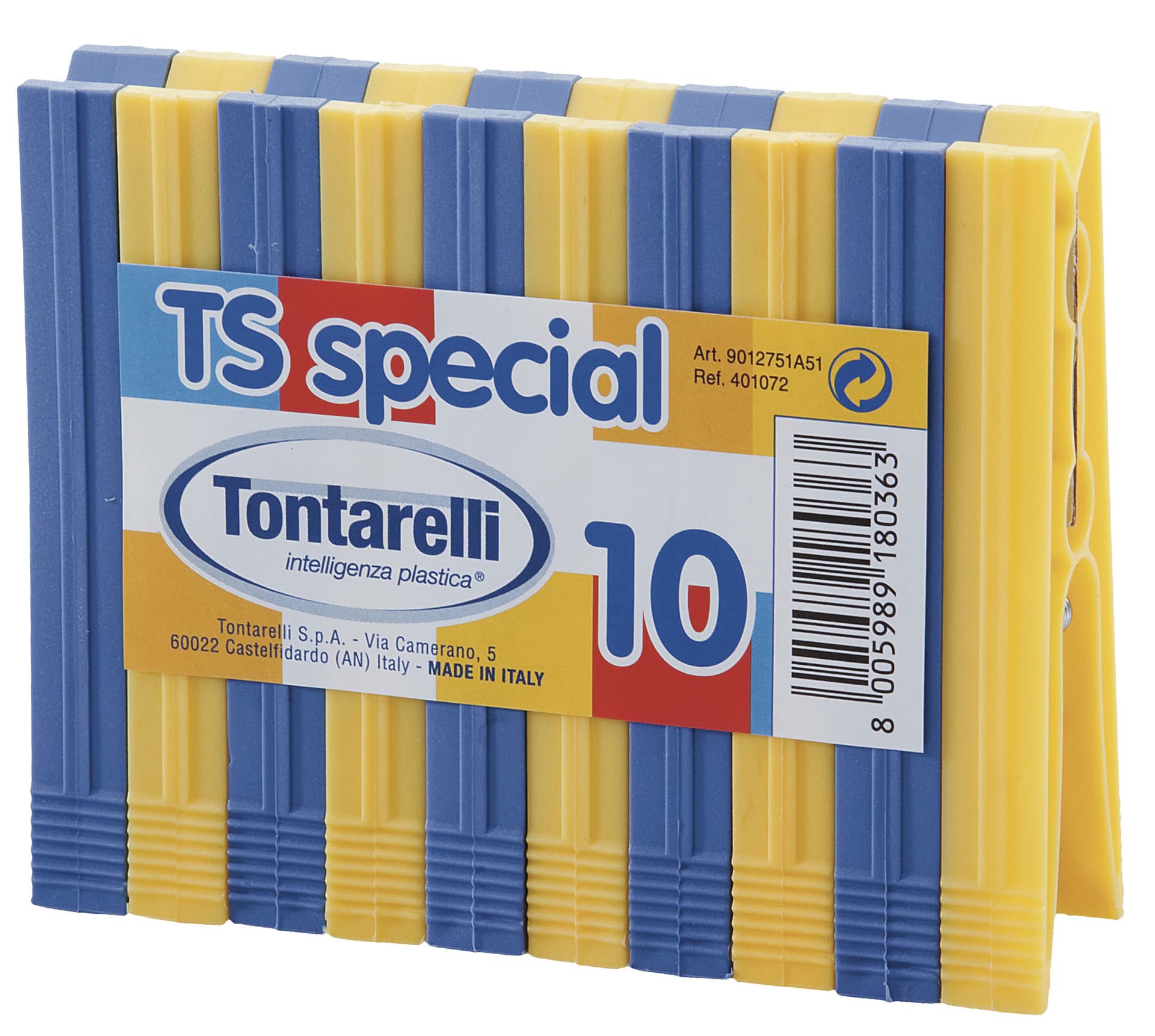 Pinze per Bucato Ts Special Stecca 10 Pezzi. 40 Confezioni Tontarelli - 3