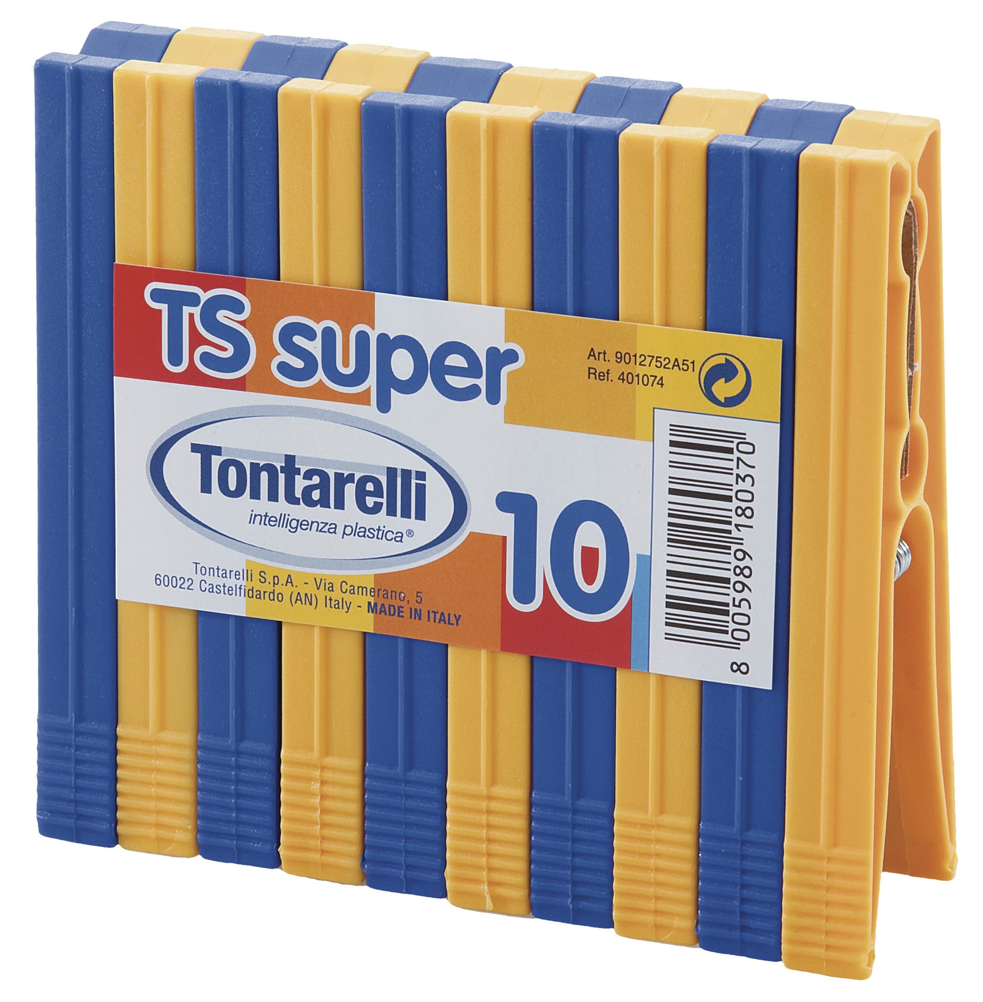 Pinze per Bucato Ts Super Stecca 10 Pezzi. 26 Confezioni Tontarelli - 3