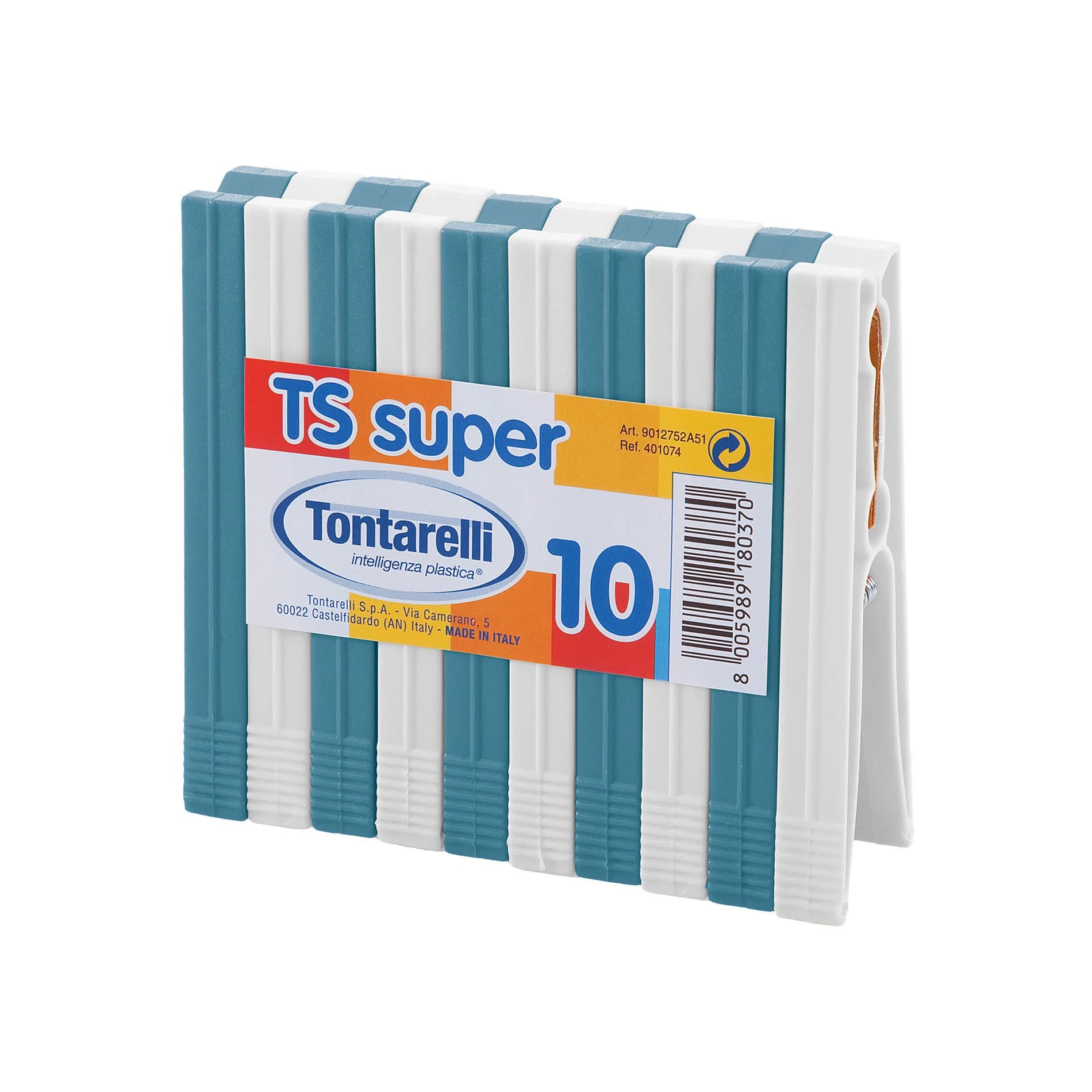 Pinze per Bucato Ts Super Stecca 10 Pezzi. 26 Confezioni Tontarelli - 2