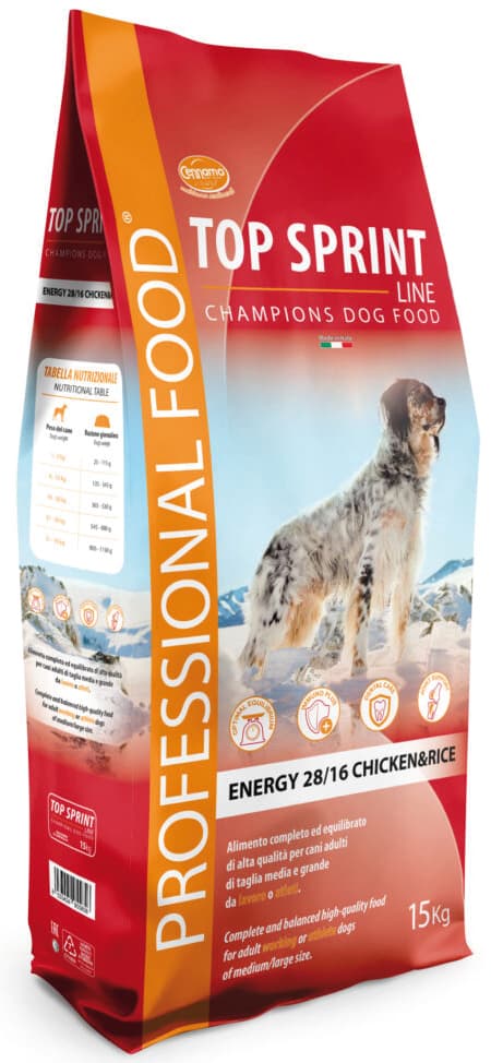 Crocchette per Cani da Lavoro Energy 28 16 Chicken&rice Prot. Grassi 28 16% - 2