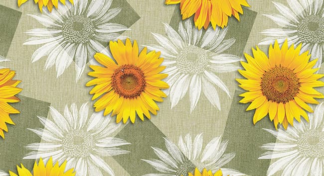 Tovagliato in PVC Fantastik Girasoli 750 2 Rotolo Cm 140 (h) x 20 M (L) - 2
