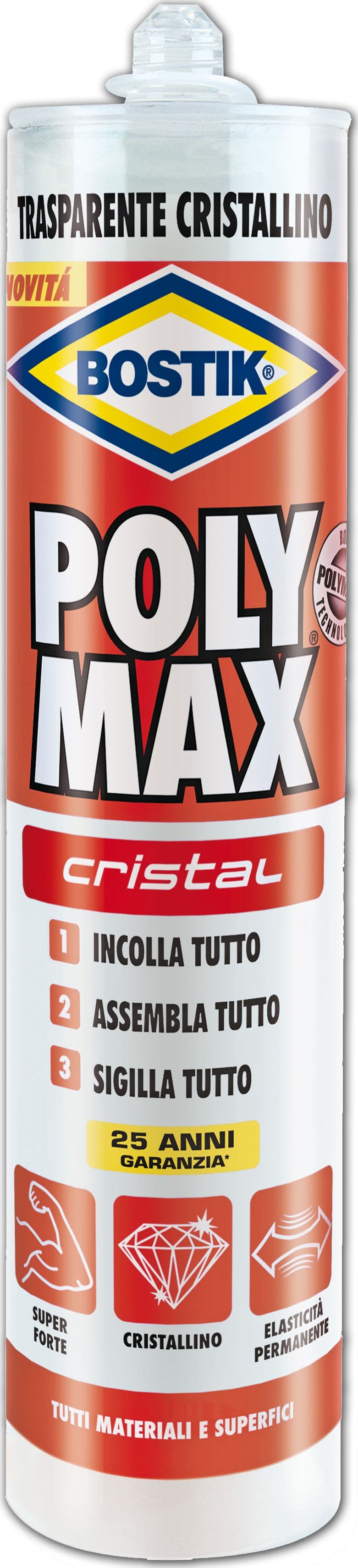 Colore La Bostik Poly Max Cristal Gr. 300 Trasparente 12 Pezzi Uhu Bison - 2