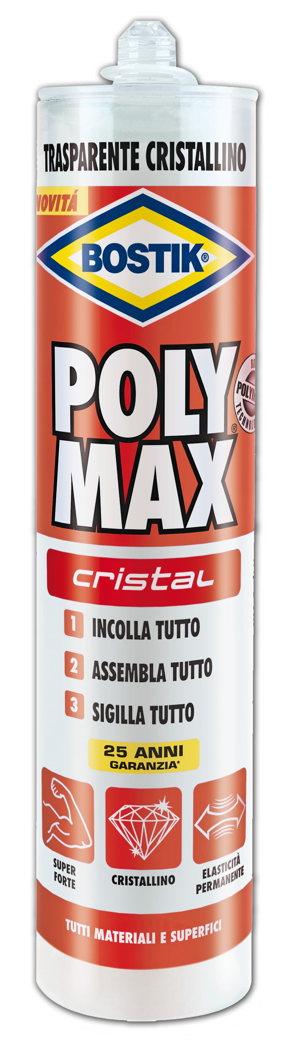 Colore La Bostik Poly Max Cristal Gr. 300 Trasparente 12 Pezzi Uhu Bison - 2