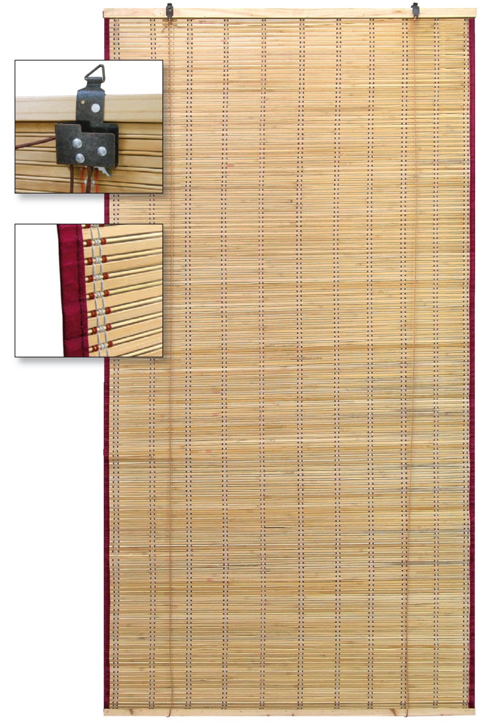 Arelle in Bambù con Carrucola e Protezioni Laterali Cm 120 x 260 H Utilia - 2