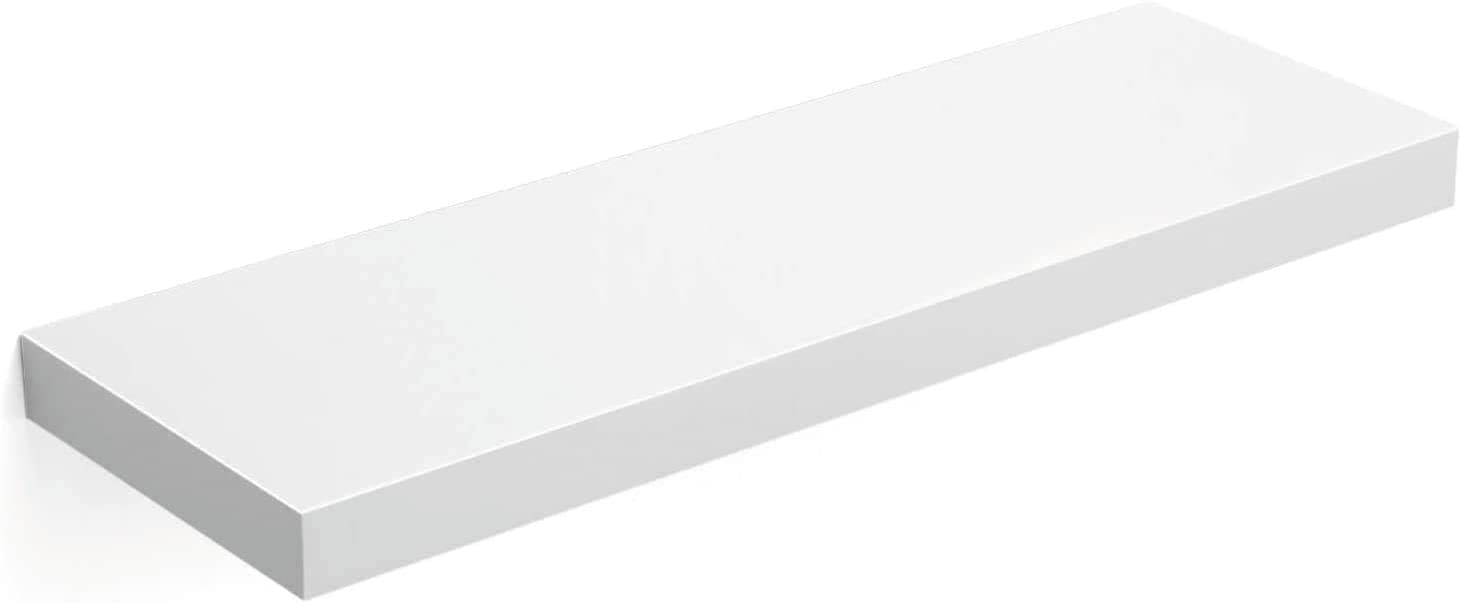Mensola Murale Squadrata Colore Bianco Cm 90 x 40X1 8 5 Pezzi Utilia - 2