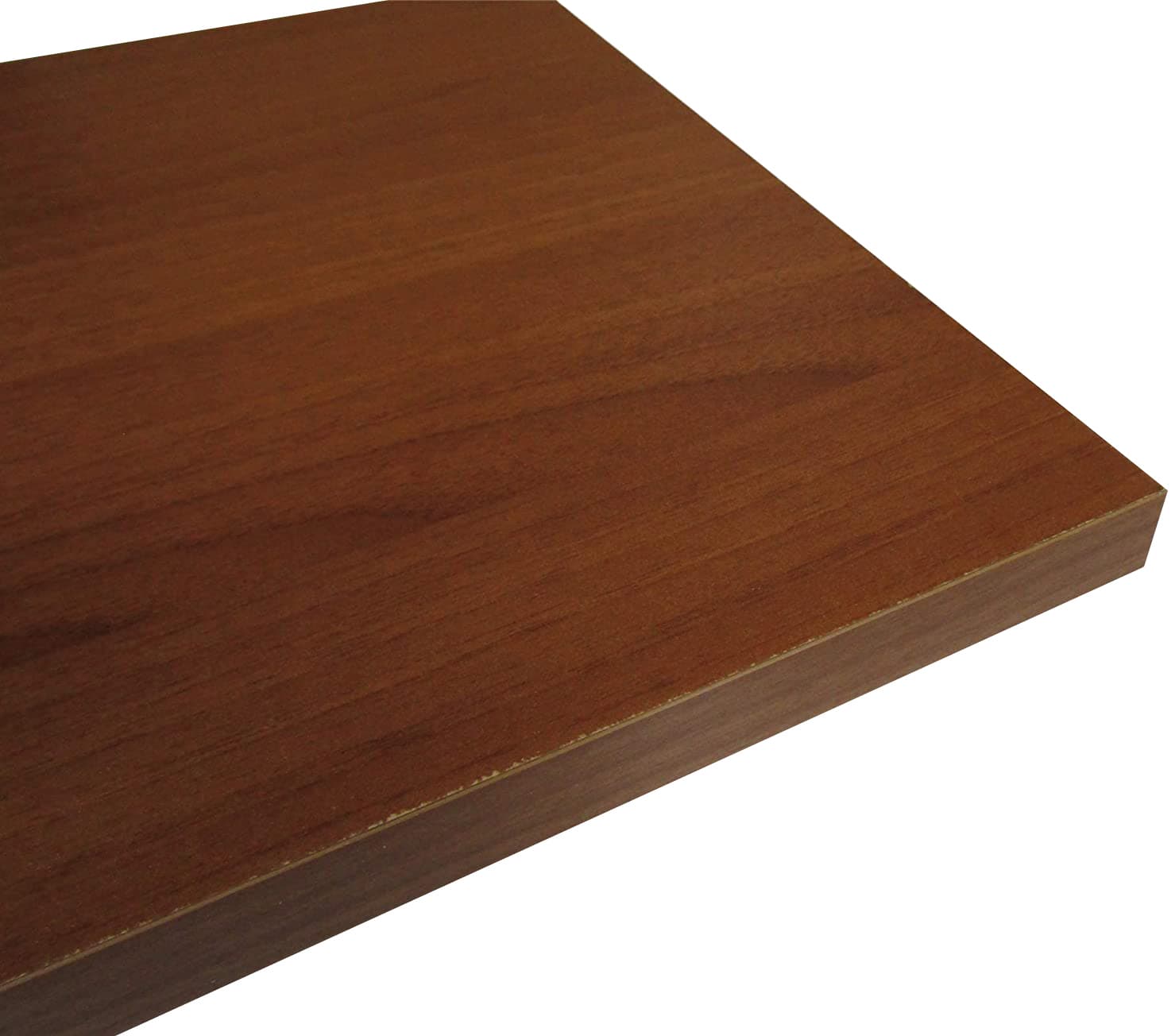 Mensola Murale Squadrata Colore Noce Cm 90 x 40X1 8 5 Pezzi Utilia - 2