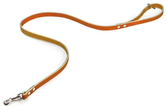Guinzaglio in Cuoio di Bufalo Cm 110 x 1 3 Colore Arancione 6 Pezzi Utilia - 2