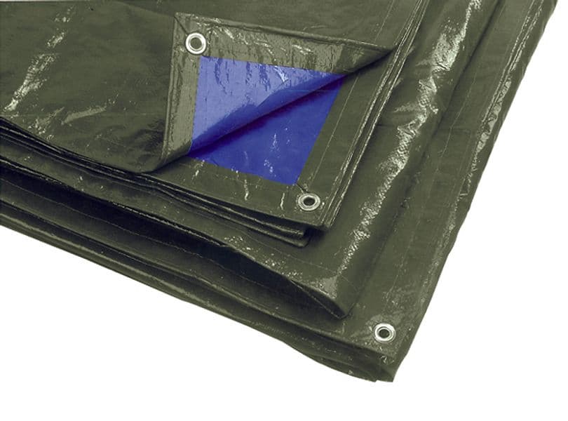 Telo Occhiellato Multiuso in Polietilene Colore Verde Blu (120 Gr Mq) M 5 x - 2