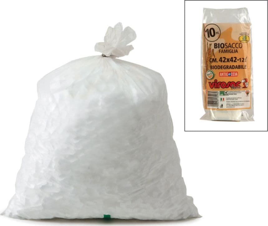 Sacco Rifiuti Biosacco Famiglia 10 Pezzi Cm 50 x 60 L 30 24 Rotoli - 2