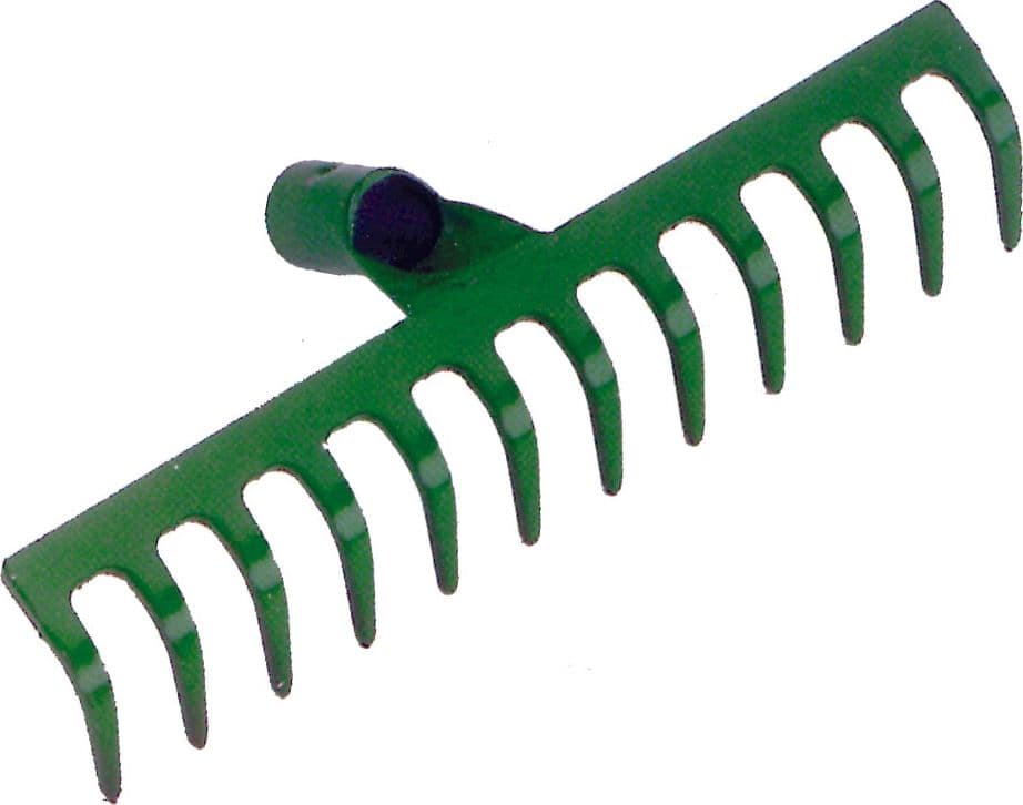 Rastrello per Giardino in Acciaio Stampato 10 Denti 3 Pezzi - 1