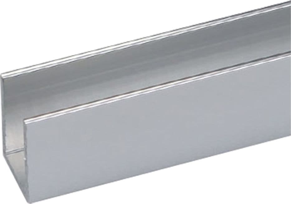 Profilo per Fai da Te Tipo 1 Uniko U Argento Bril 10 Pezzi 10 X 15 X in Alluminio 1 Mt - 2