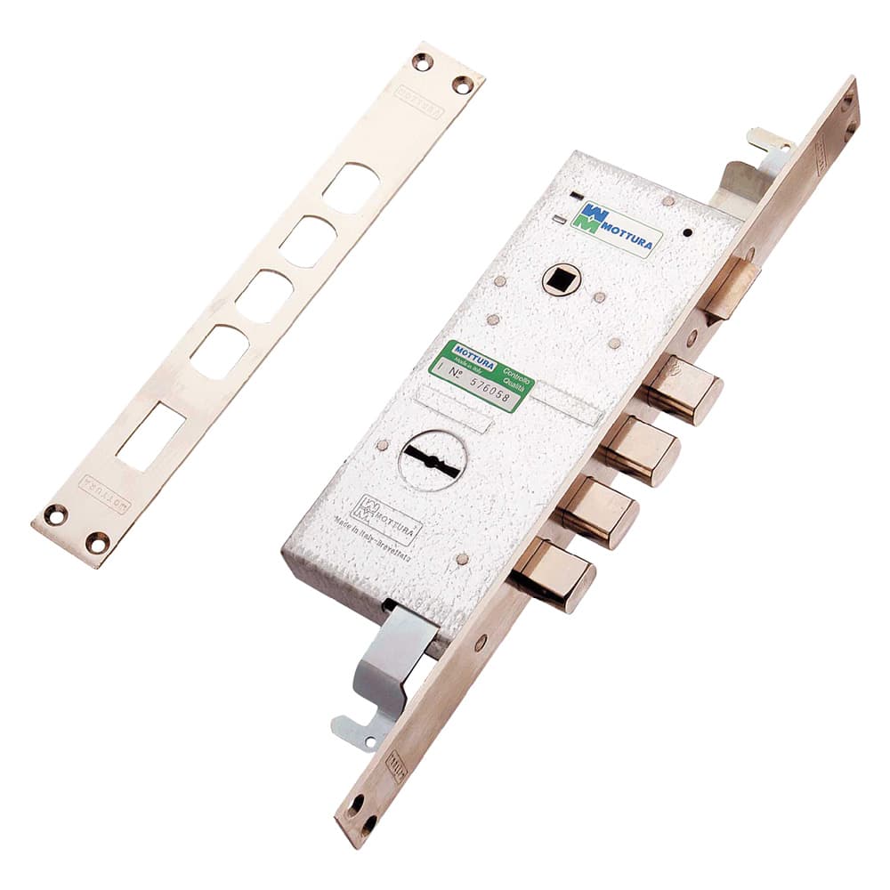 Serratura da Infilare Triplice per Porte Blindate Art 72,140 e 194 x 78 mm - 2