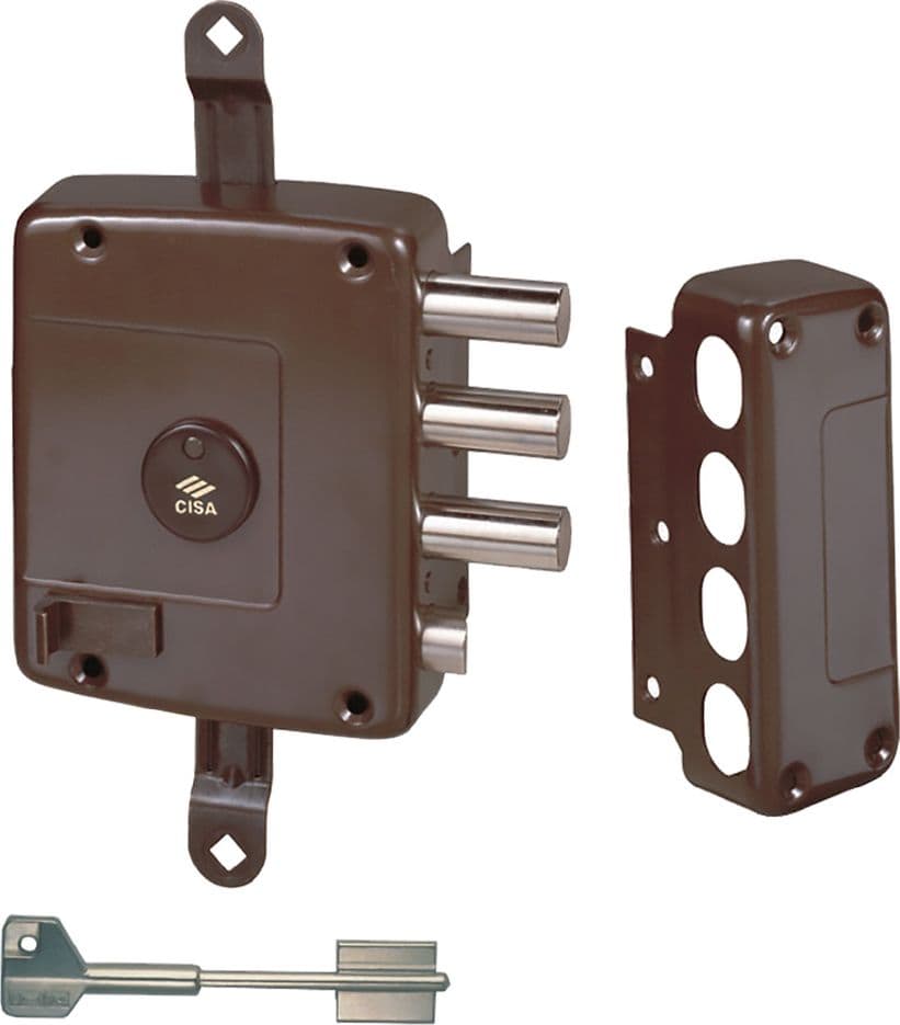 Serratura da Applicare Triplice per Cisa Legno Art 571 e 60 Dx - 2