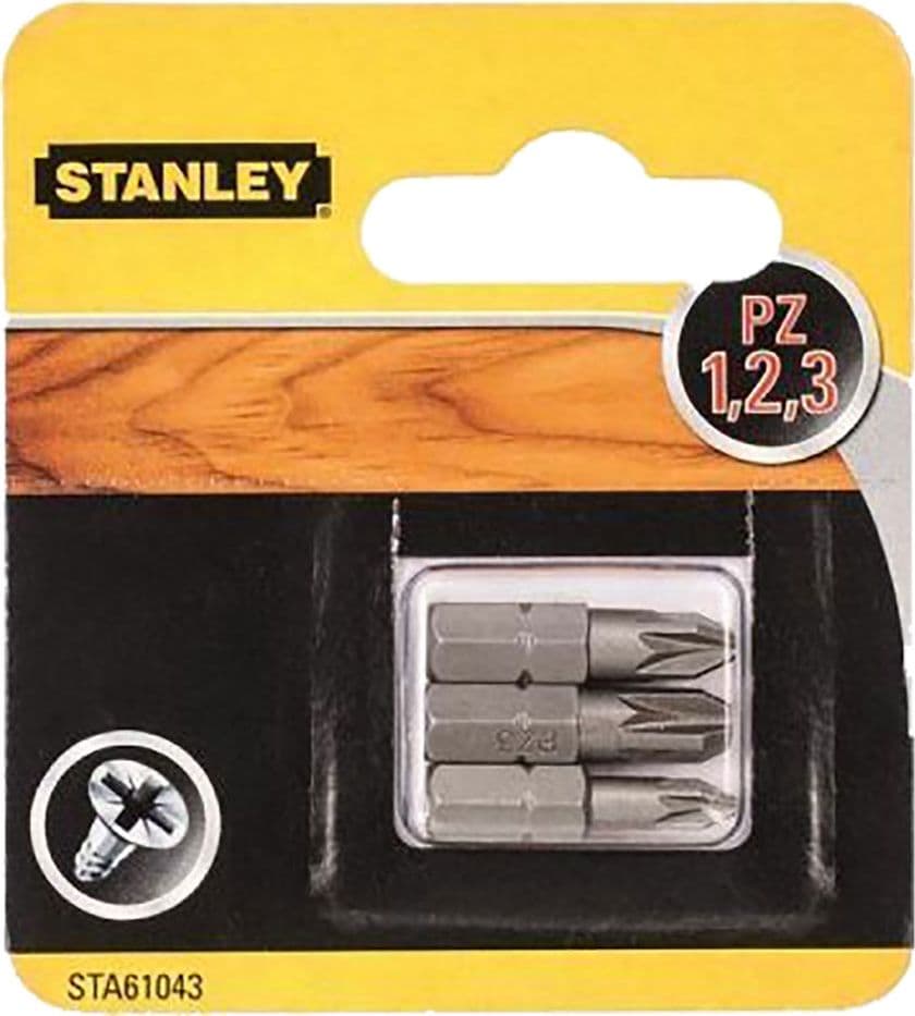 Inserti per Avvitatori Pz ( ) Pz1 2 25 Stanley 3 Pezzi 3 mm