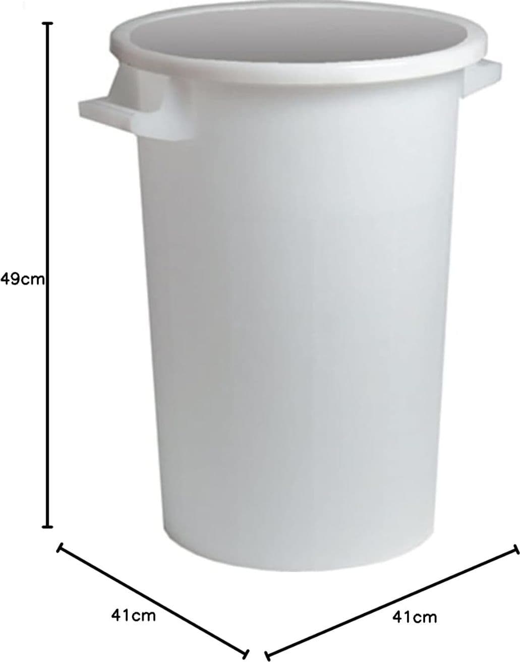 Bidone Immondizia Sovrapponibile x H Ics Bianco 50 lt Ø 41 49 cm - 2