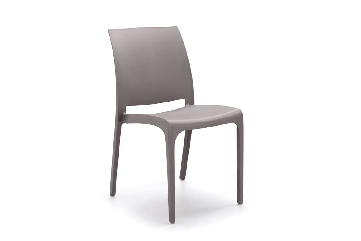 Sedia Bica Volga in Polipropilene Beige Taupe - 4
