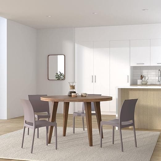 Sedia Bica Volga in Polipropilene Beige Taupe - 3