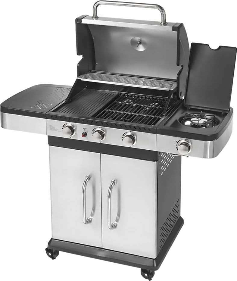 Barbecue a Gas Ompagrill Indianapolis 4 Titanium 120 X 60 X in Ghisa 138 cm - 2