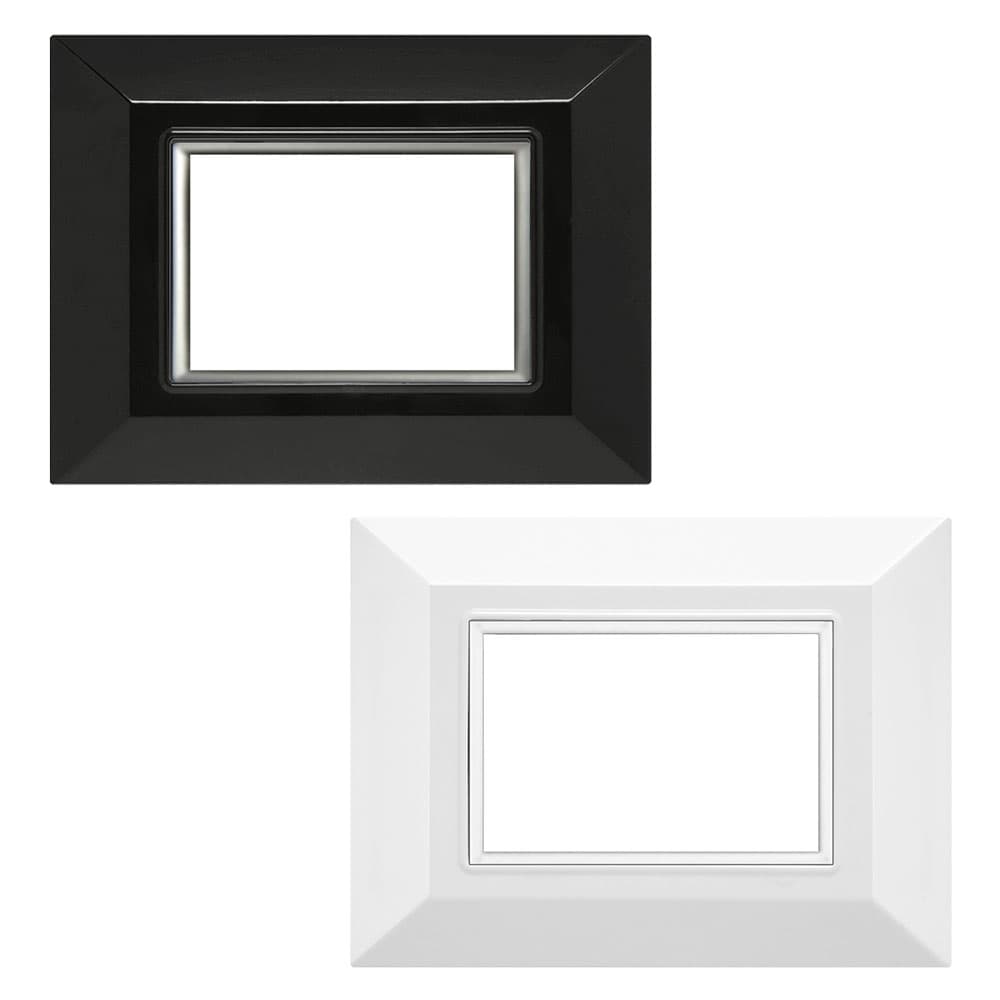 Placca 5203 Wh Feb Plain Bianca (3 Posti) - 2