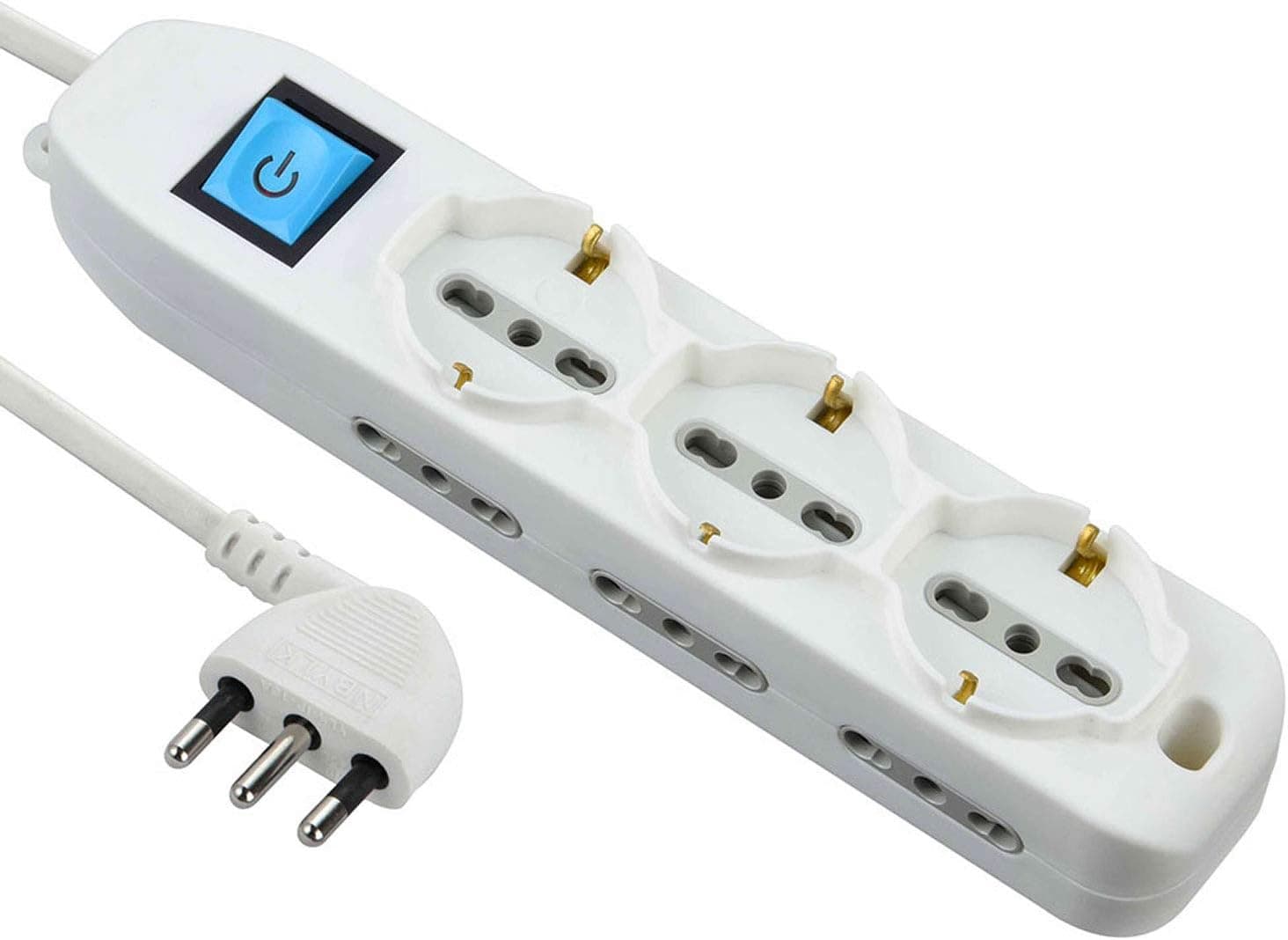 Multipresa con Interruttore 3 Schuko + 6 BIVAL.10 16A 62002 Electraline - 4
