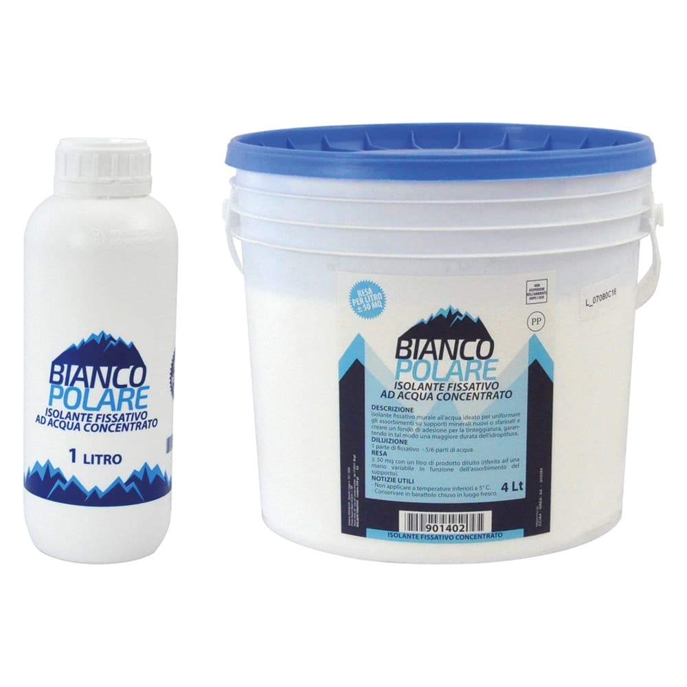 Isolante Murale Fissativo Bianco Polare 16 Pezzi 1 lt