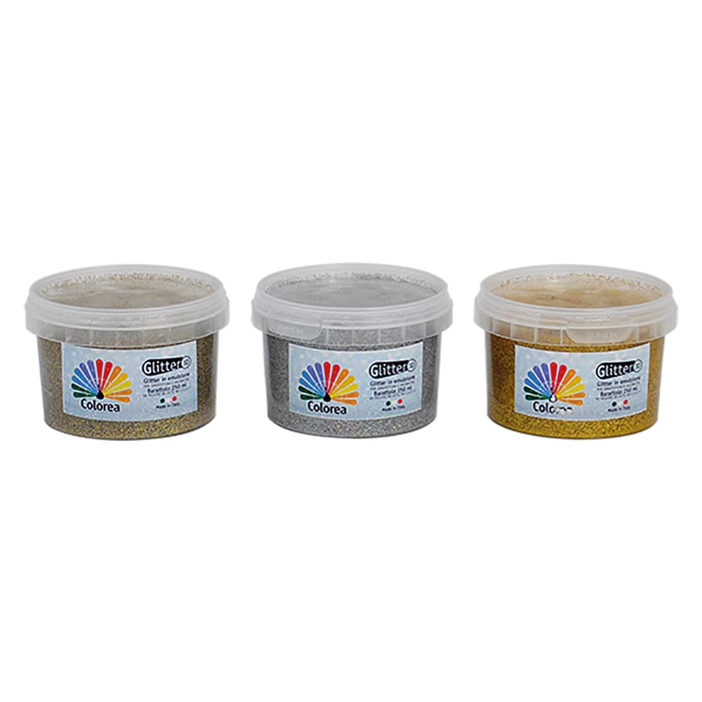 GLITTER PRISMATICI PER DECORAZIONI ml.250 - color oro  - COLOREA