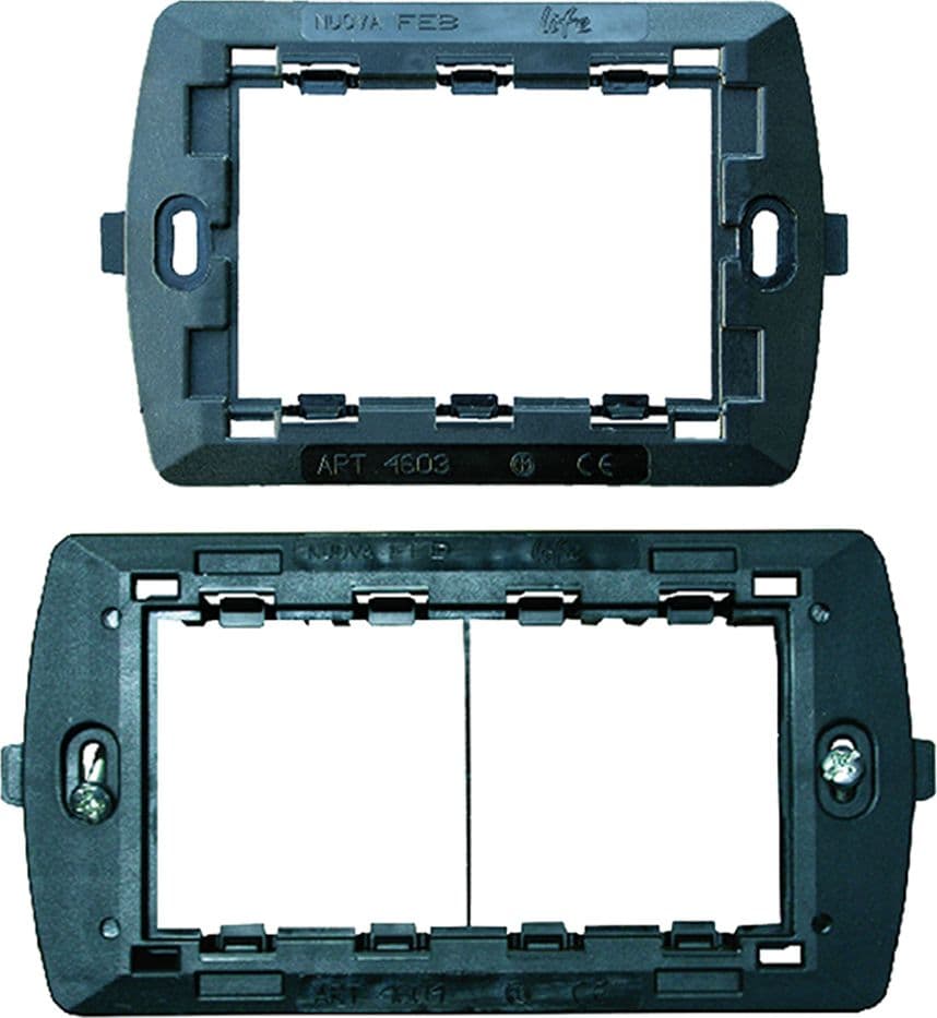 Supporto per Serie Flexi' 2 Moduli 14601 per Scatola Tonda 10 Pezzi Ø 60 - 2
